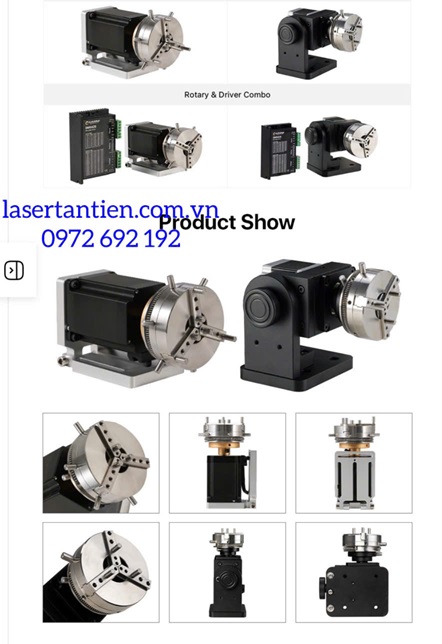 Trục xoay sử dụng khắc lên sản phẩm có độ cong, tròn 