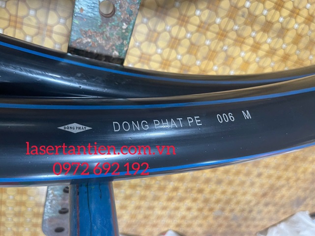 Sản phẩm từ máy khắc chữ logo lên ống nhựa HDPE