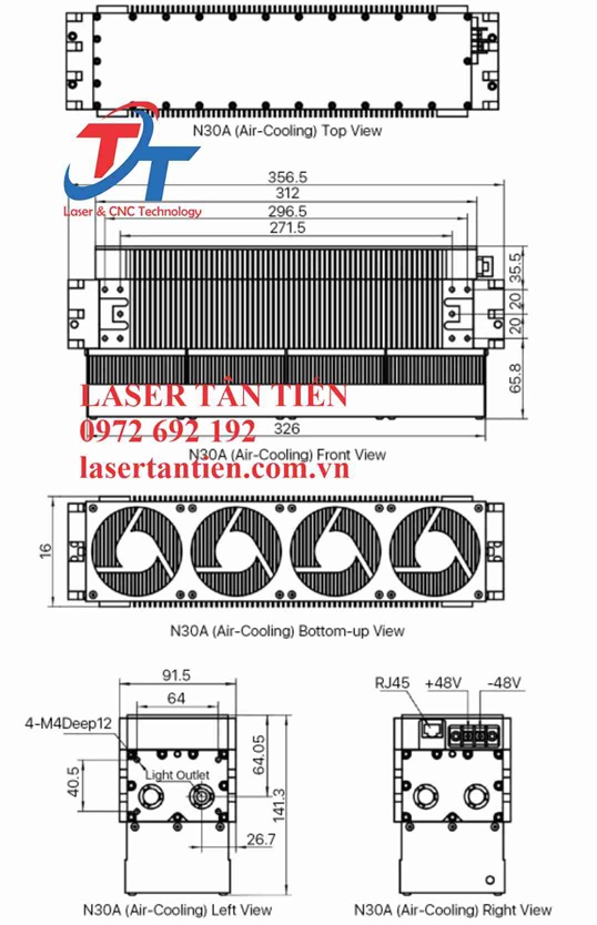 Ống Phóng Kim Loại - Nguồn laser CO2 RF